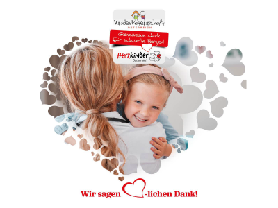 Urkunde für Unterstützung von Herzkinder Österreich